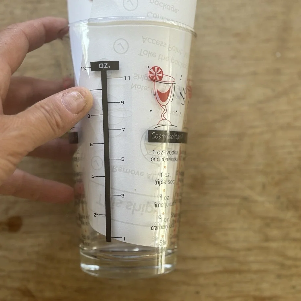 Bartender MIXED‎ DRINK Cocktail RECIPE Bartenders Pint Glass - 12 ounce